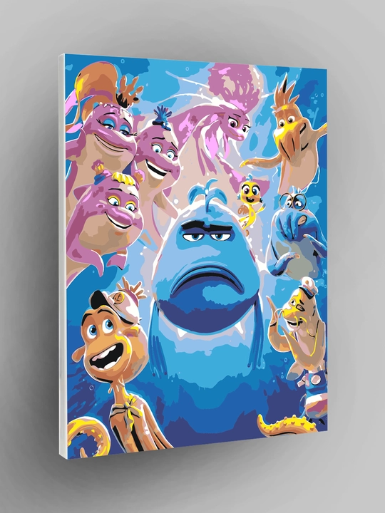 Raqamlar bo'yicha rasm chizish ARTERY "Multfilmlar", 40×50 sm, xolstga bo'yaladigan rasm
