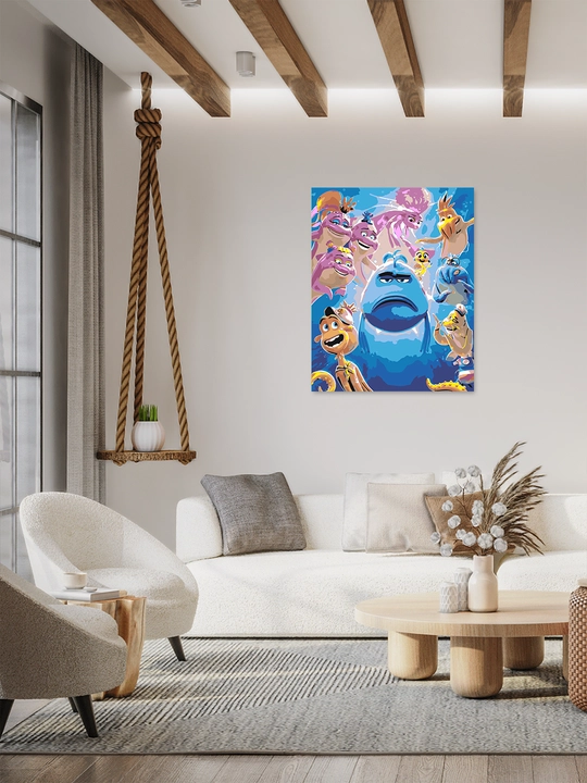 Raqamlar bo'yicha rasm chizish ARTERY "Multfilmlar", 40×50 sm, xolstga bo'yaladigan rasm