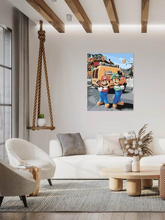 Raqamlar bo'yicha rasm chizish ARTERY "Multfilmlar", 40×50 sm, xolstga bo'yaladigan rasm