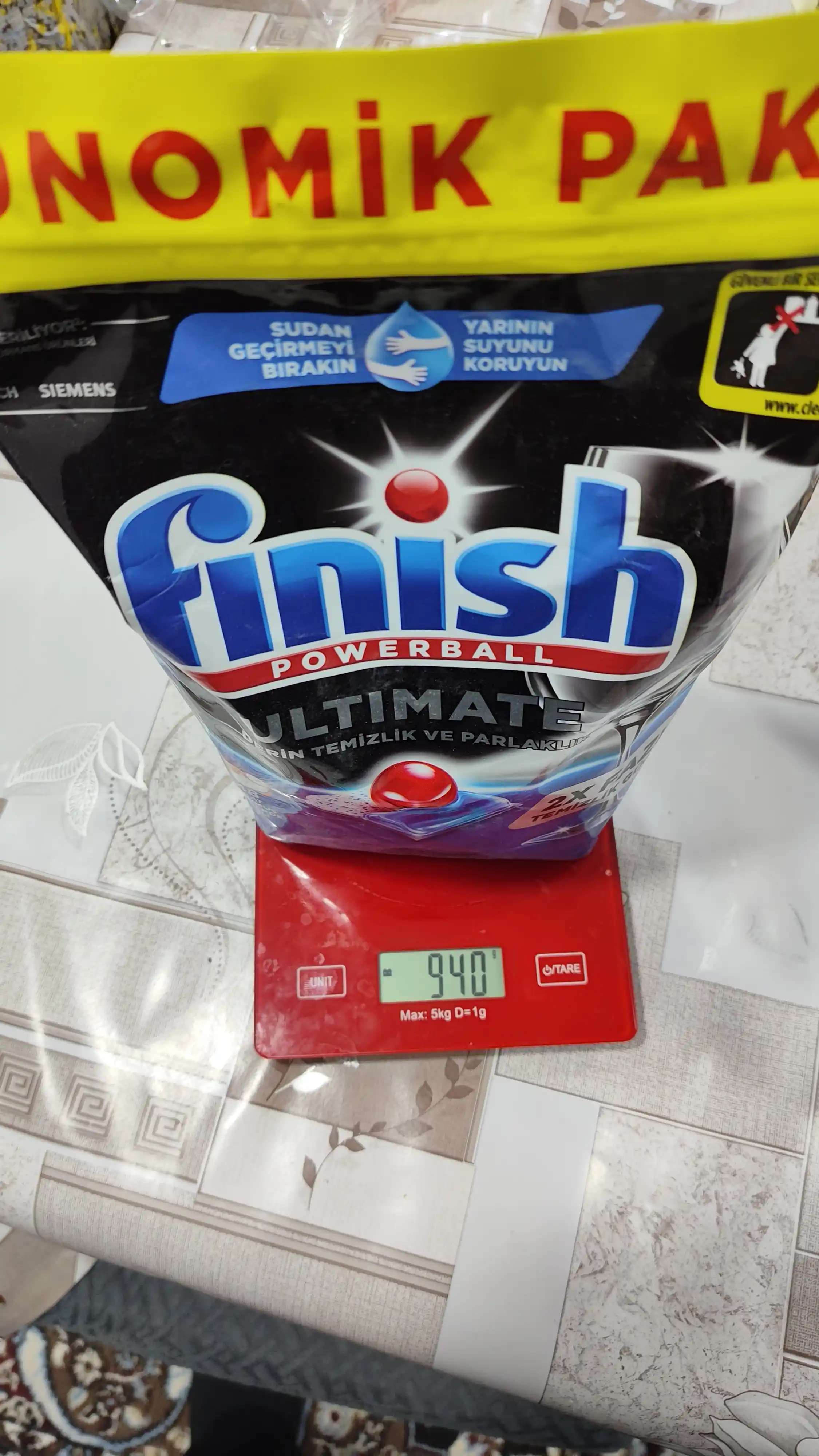 Капсулы для посудомоечной машины Finish Ultimate, в 2 раза более мощная очистка, 65 штук