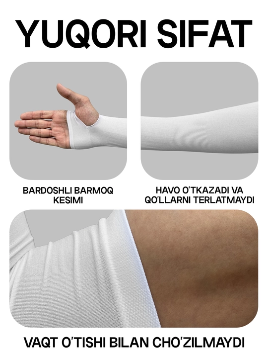 Ayollar va erkaklar uchun quyoshdan himoyalovchi, barmoqli sport qo‘lqoplari, kundalik foydalanish uchun