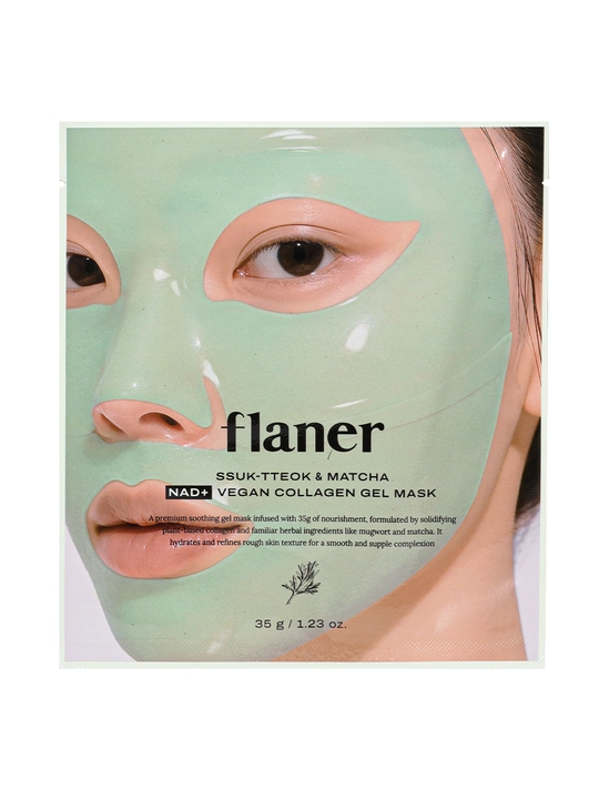 Matcha va NAD+ bilan gel niqob, vegan kollagenli FLANER