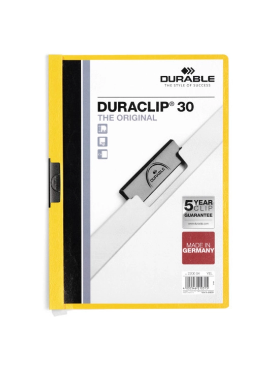 A4 formatdagi qisqichli papka "Durable" DURACLIP, 30 varaq