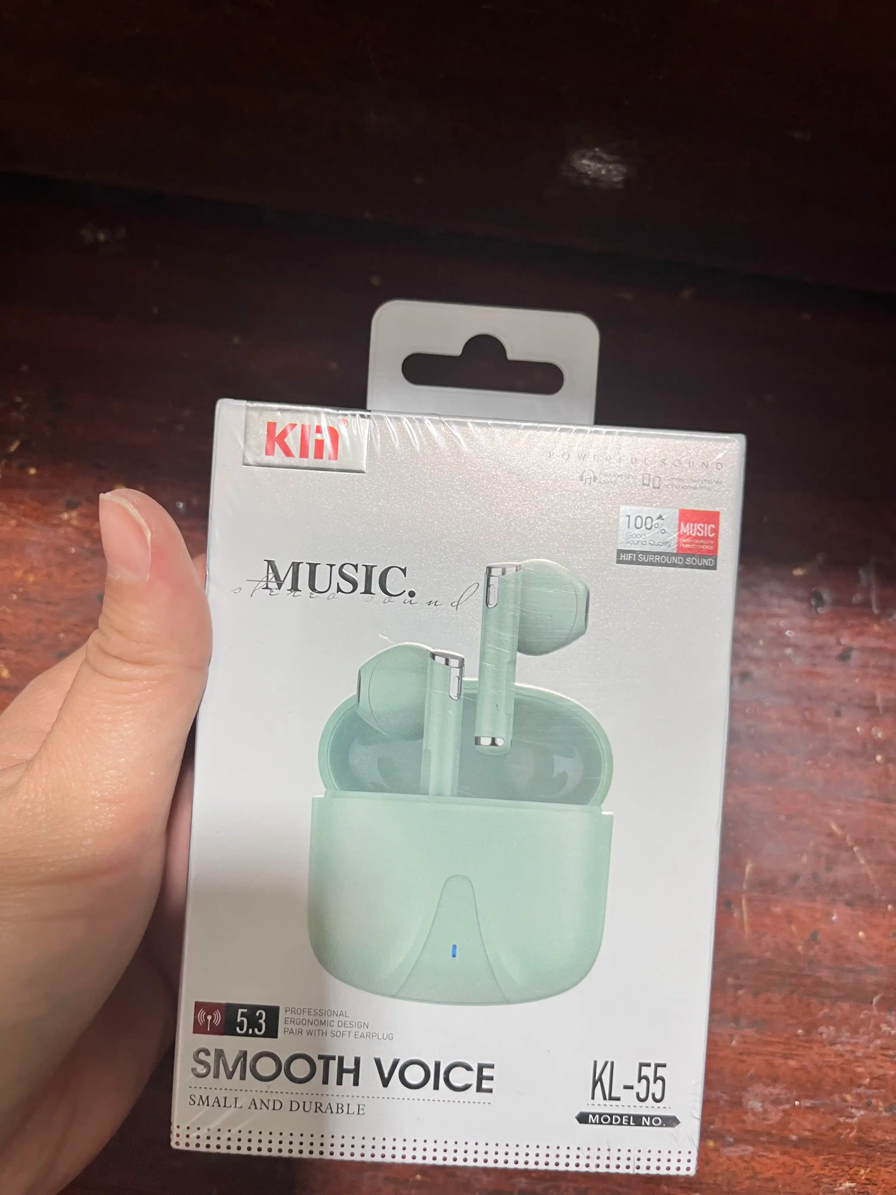 Simsiz quloqchinlar KIN KL55, Bluetooth 5.4, sensor boshqaruv, mikrofon, 6 rang