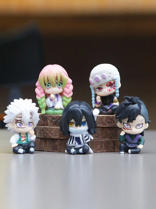 Chibi Demon Slayer kollektsion figurkalar – sevimli anime qahramonlari to‘liq to‘plami