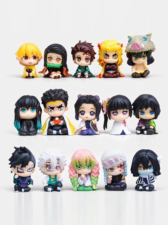 Chibi Demon Slayer kollektsion figurkalar – sevimli anime qahramonlari to‘liq to‘plami