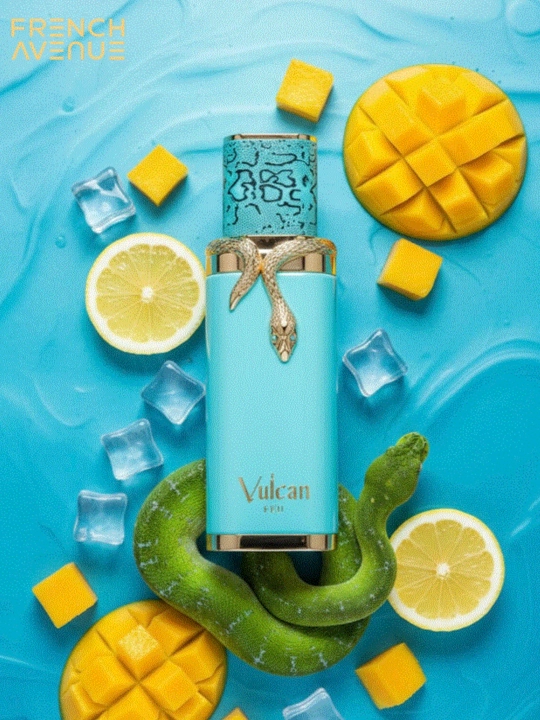 French Avenue Vulcan Feu EDP 100 ml,erkaklar va ayollar uchun, mevali‑tropik‑yog‘ochli hid