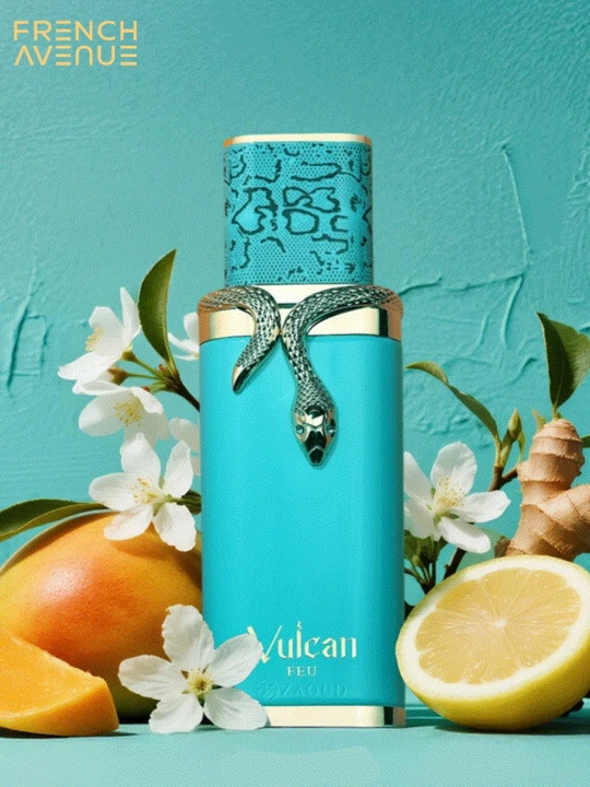 Parfyumlangan suv French Avenue Vulcan Feu 100ml, erkaklar va ayollar uchun, mevali‑tropik