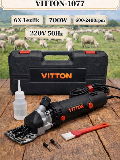 Машинка для стрижки овец vitton  1077 — мощная и профессиональная — PROTOOL-VITTON1077QOYMASHINA