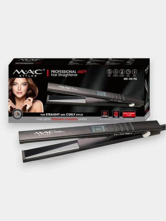 Professional dazmol, soch to‘g‘rilagich MAC Styler MC-5518A, MC-5519, LCD displeyli