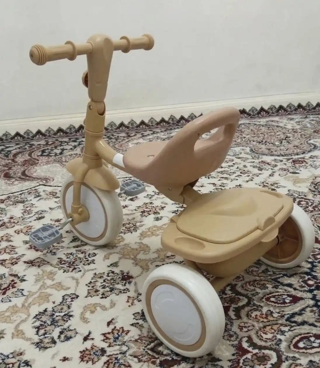 Bolalar velosipedi uch g‘ildirakli, savatli velosiped, o‘suvchi velosiped, velik