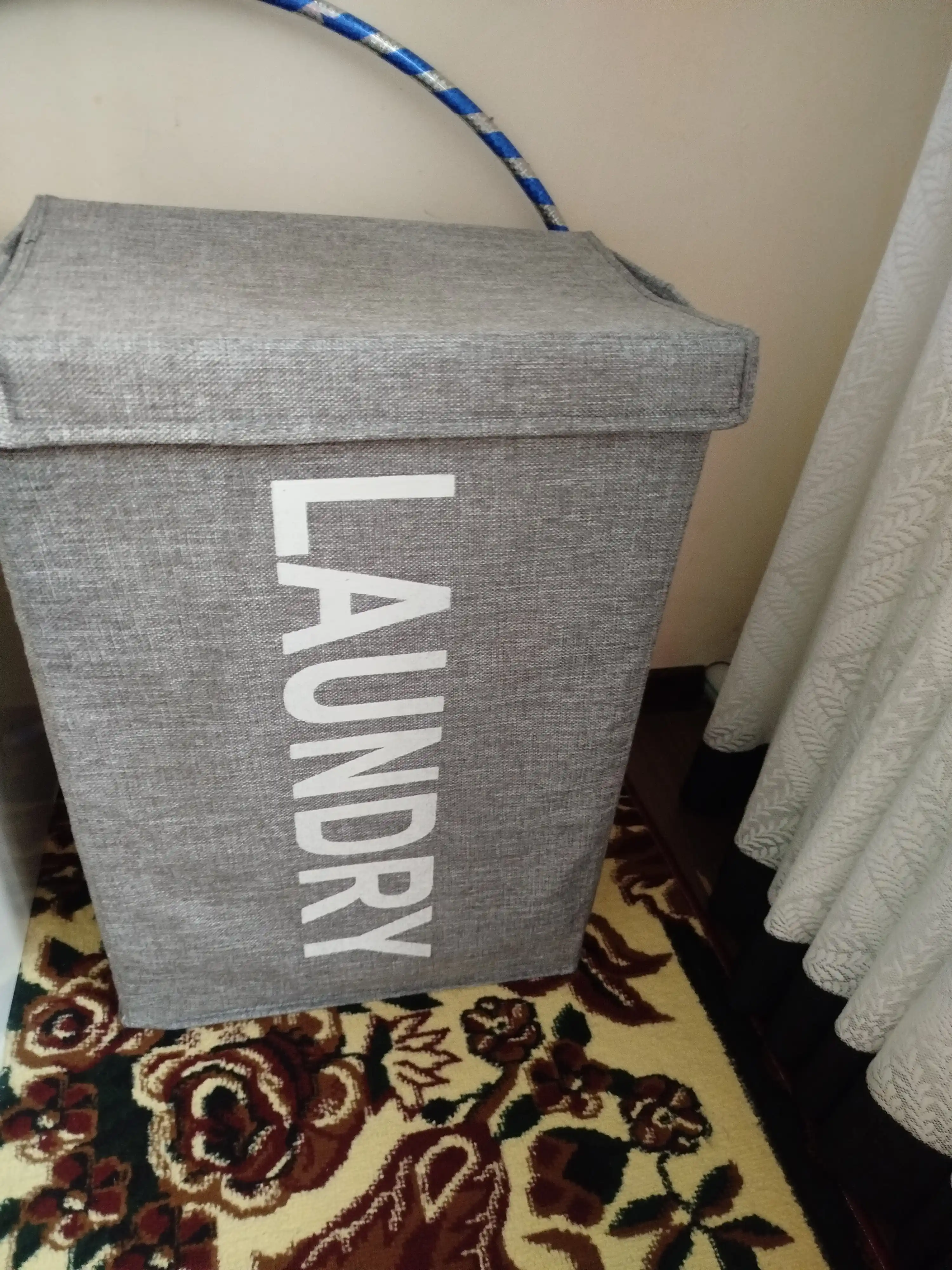 Корзина для белья Laundry с крышкой — универсальный органайзер для дома
