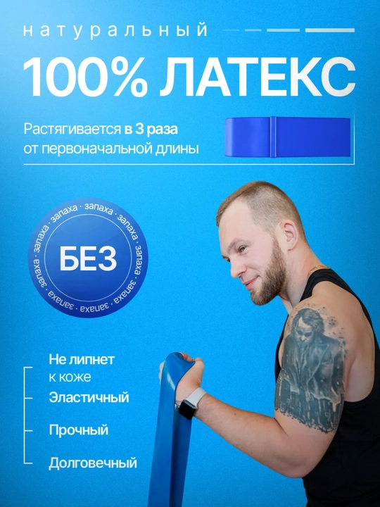 Фитнес резинка эспандер, power band для силы, растяжки, эффективных тренировок