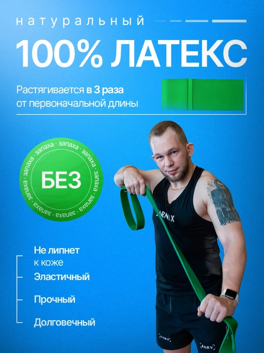 Фитнес резинка эспандер, power band для силы, растяжки, эффективных тренировок
