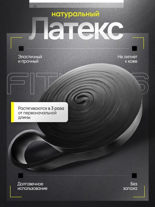 Фитнес резинка эспандер, power band для силы, растяжки, эффективных тренировок