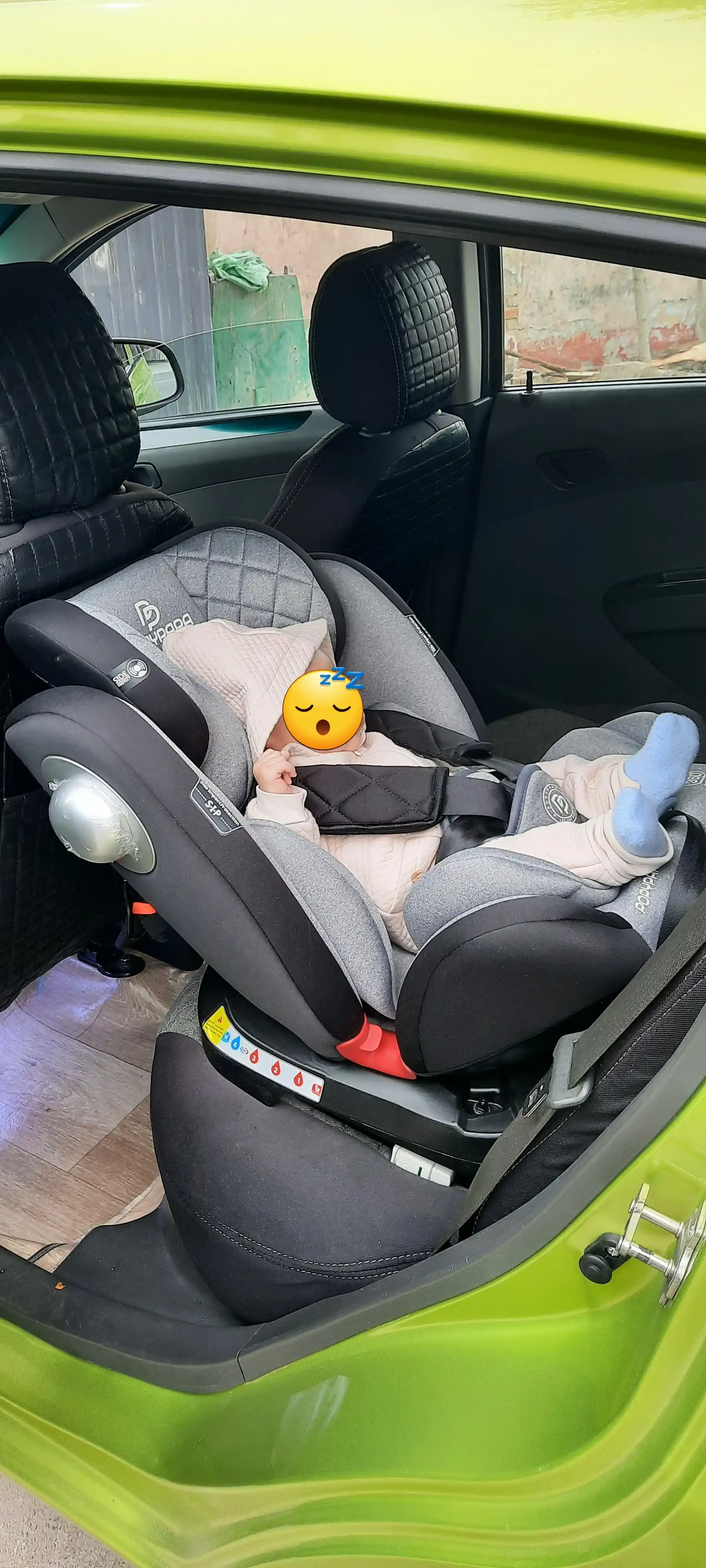 Popypapa LYB836 0-12 yosh uchun avtokreslo, 360° aylanish, ISOFIX, sozlanadigan holat