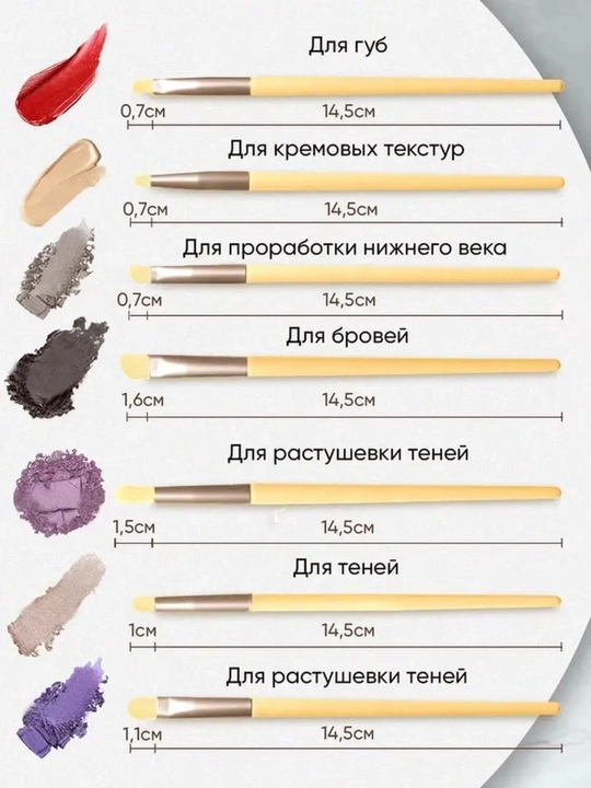 Maki­yaj uchun cho‘tkalar, to‘plamda 13 dona, g‘ilof bilan