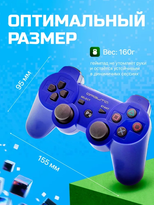 Bluetooth Joystik DualShock 3, Playstation 3 uchun kontroller, simsiz geympad