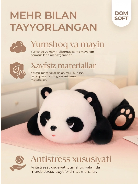 FIDGO yumshoq o‘yinchoq panda