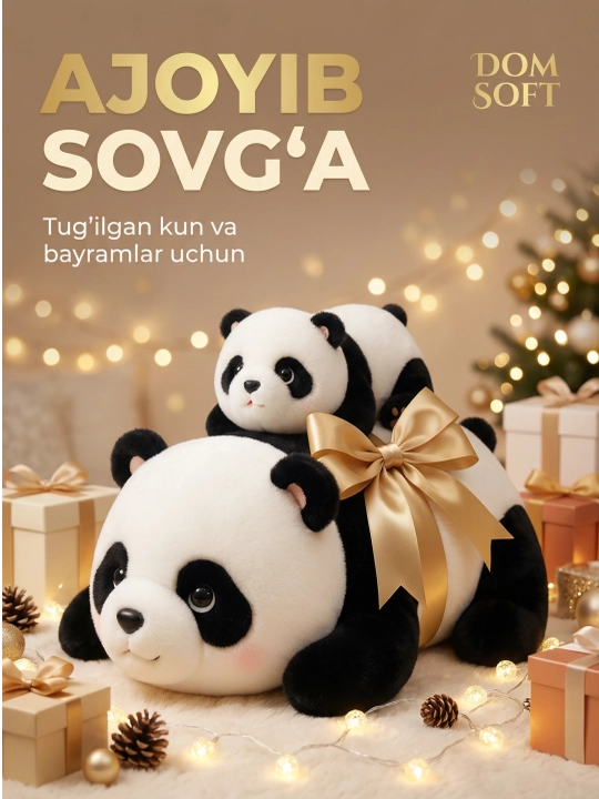 FIDGO yumshoq o‘yinchoq panda