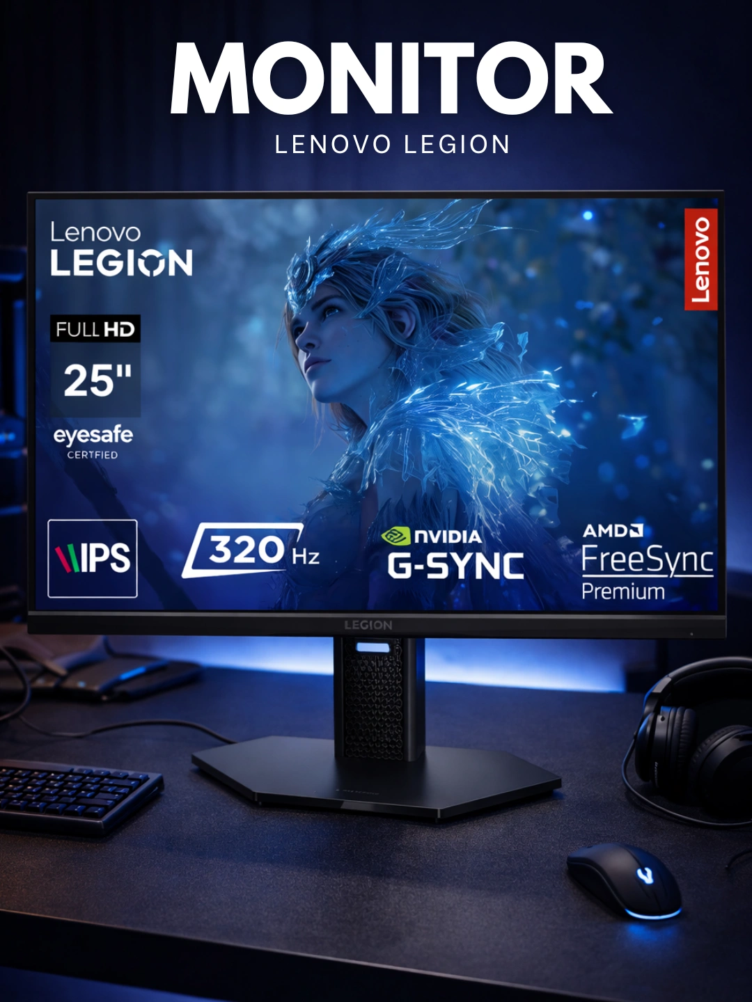 Игровой монитор Lenovo Legion - 25",Full HD(1920x1080),IPS,320Гц, 0,5 мс, гарантия 1 год за 2169000 сум со скидкой 66%. Uzum Market