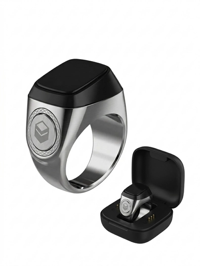 IQIBLA Zikr Ring – умные электронные четки,LED дисплей, USB зарядка, счетчик зикра в кольце — HAD1JA-ZIKRRING-СЕРЫЙ-20