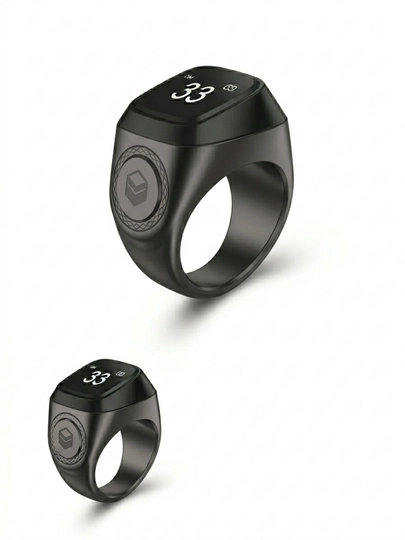 IQIBLA Zikr Ring – умные электронные четки,LED дисплей, USB зарядка, счетчик зикра в кольце — HAD1JA-ZIKRRING-ТЕМНСЕР-20