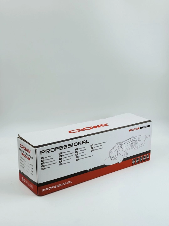 Crown 180 mm bolgarka, professional burchakli silliqlagich 1600W