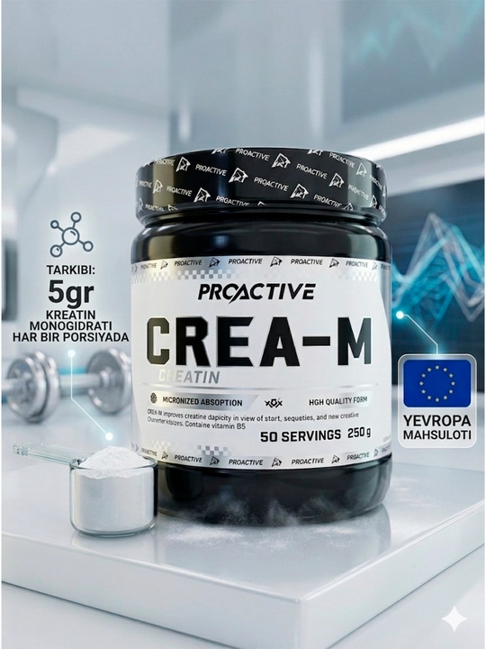 PROACTIVE Creatine со вкусом — креатин моногидрат для силы, выносливости и роста мышц
