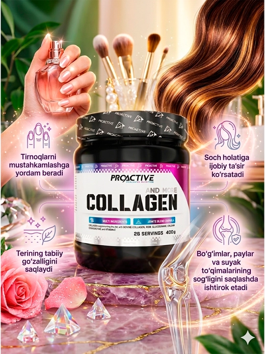 ProActive Collagen & More ta’mli - bo‘g‘imlar va teri uchun kollagen, MSM, glyukozamin - 