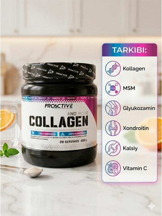 ProActive Collagen & More ta’mli - bo‘g‘imlar va teri uchun kollagen, MSM, glyukozamin
