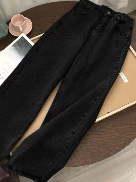 Ayollar jinsi shimlari, keng oversize jinsi shimlar, bo‘yi 173 sm gacha