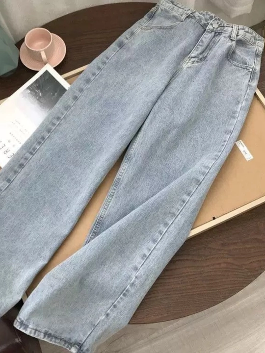 Ayollar jinsi shimlari, keng oversize jinsi shimlar, bo‘yi 173 sm gacha