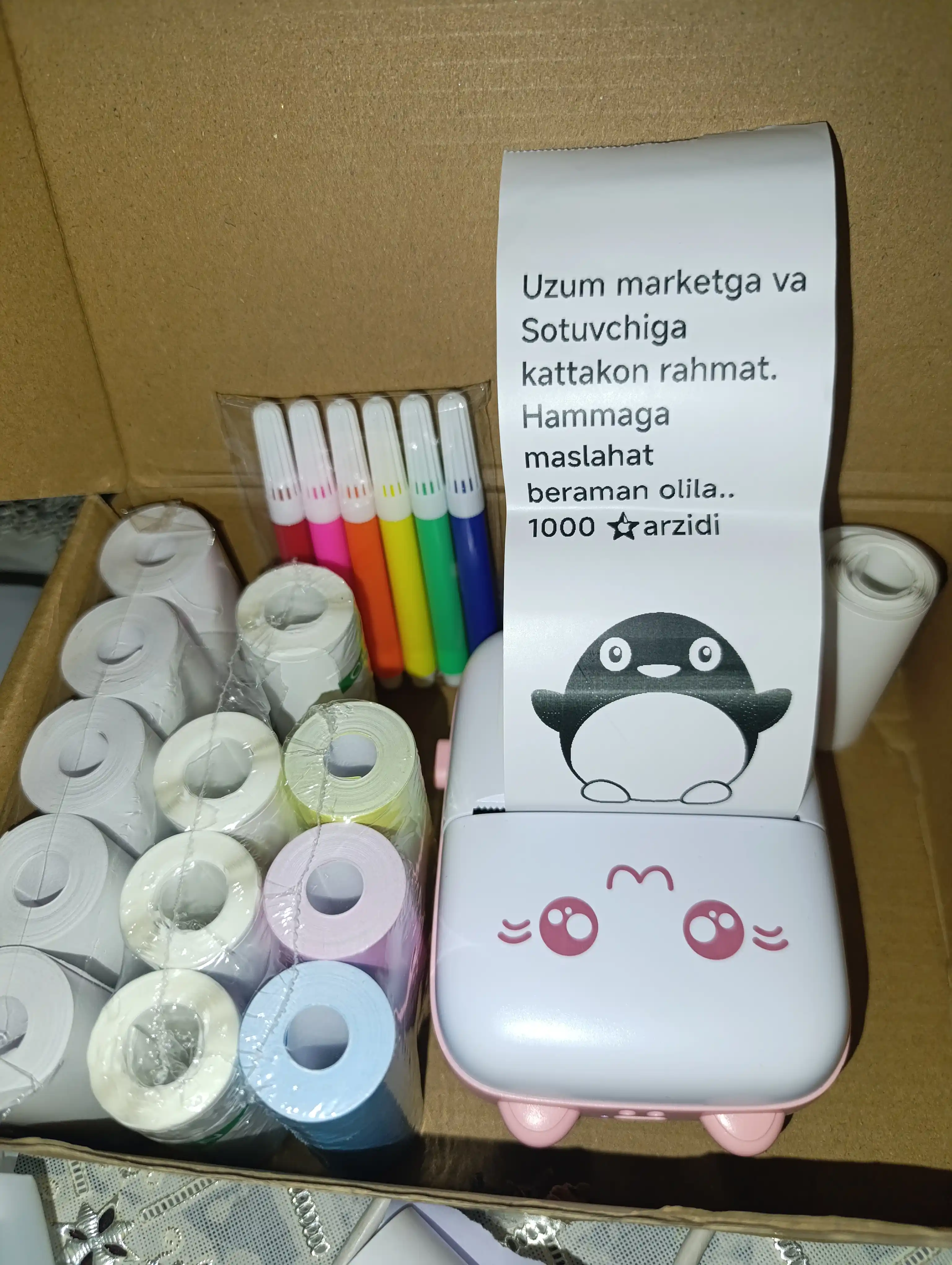 Simsiz mini termoprinter, telefon uchun, bolalar uchun, Bluetooth bilan