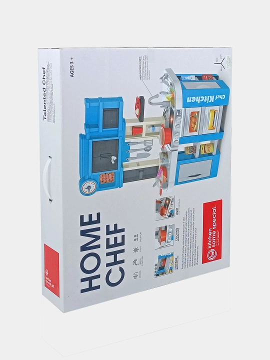 Home Chef oshxona o‘yin paketi, 60 ta buyum, motorli kran bilan