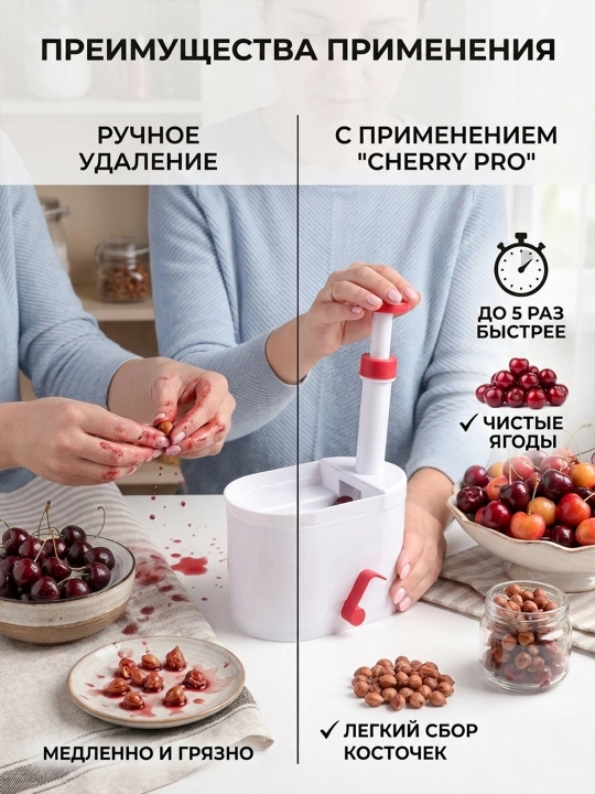 Gilos, olcha, zaytun va xurmo danaklarini ajratuvchi moslama (universal danak tozalagich)