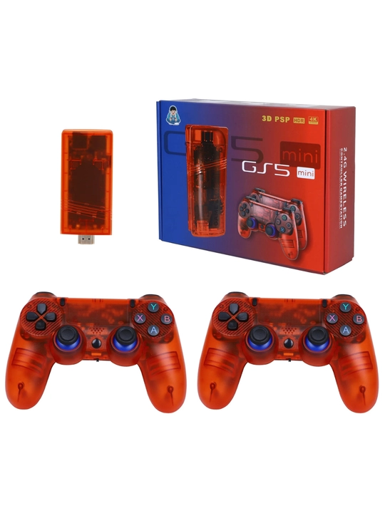 Televizor va kompyuter uchun simsiz geympad GS5 mini, 2.4G joystik, kontroller, retro konsol, 2 dona