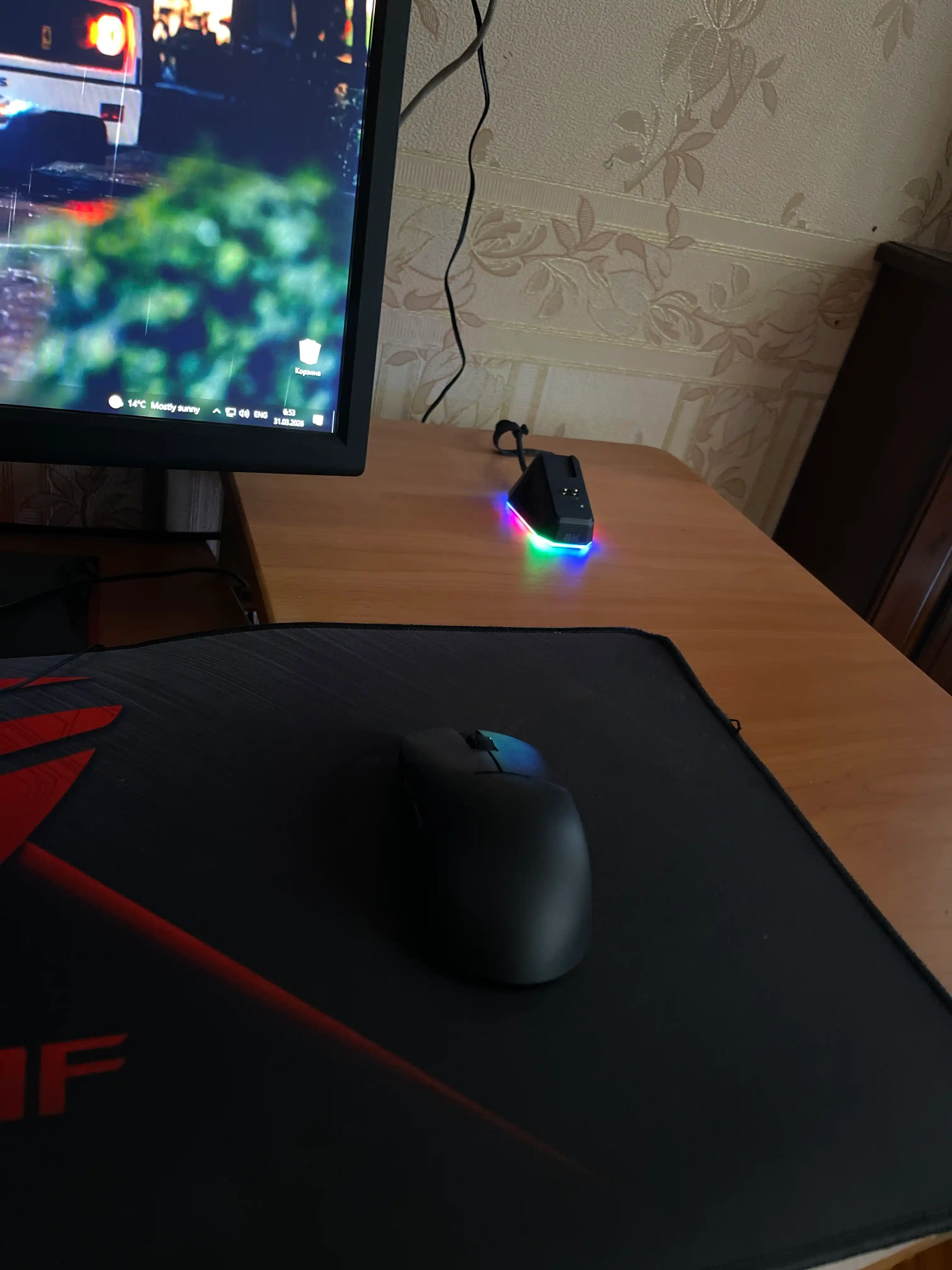 Игровая мышь AJAZZ AJ159 PRO, беспроводная, с RGB док-станцией, 26000 DPI, 8000 Гц, 56г