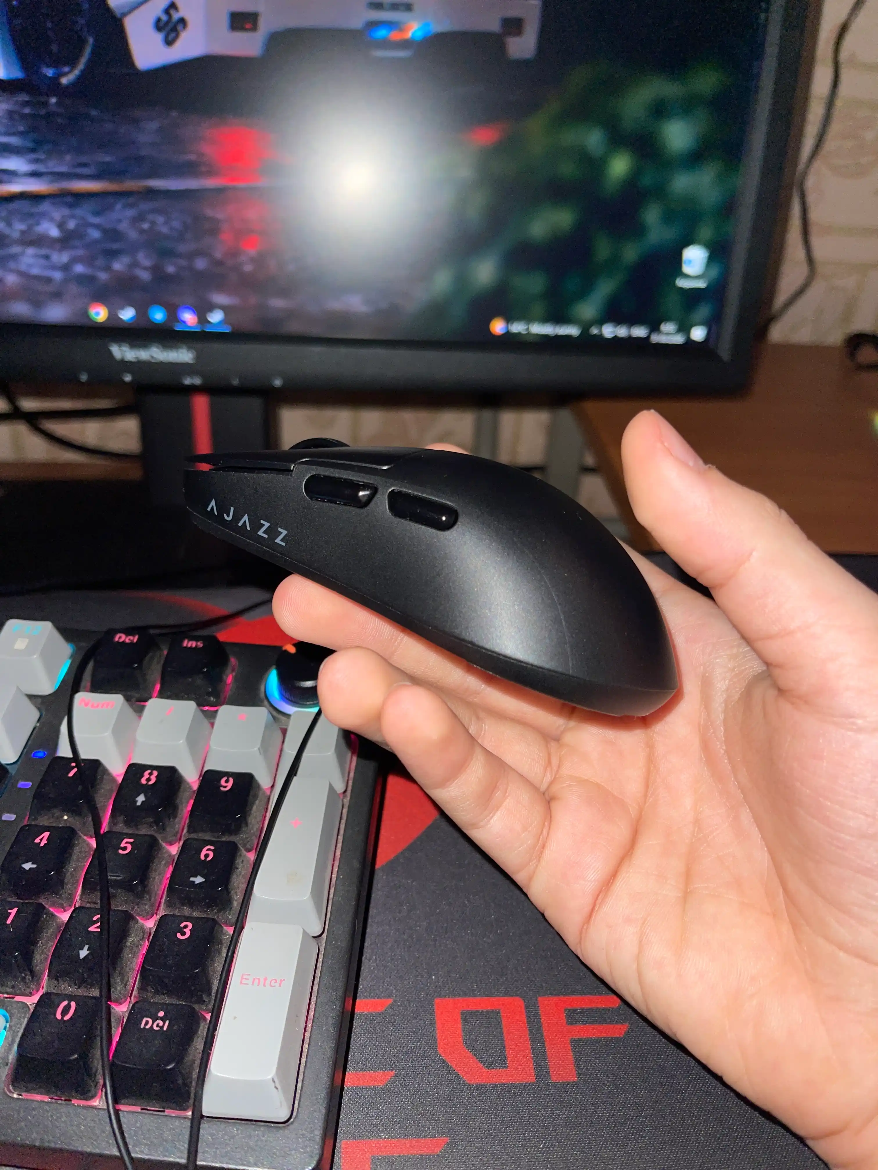 Игровая мышь AJAZZ AJ159 PRO, беспроводная, с RGB док-станцией, 26000 DPI, 8000 Гц, 56г