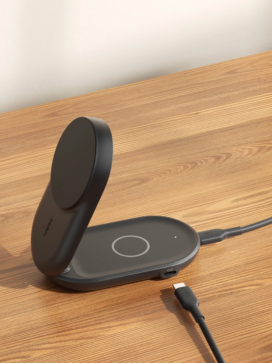 Belkin Qi2 25W simsiz quvvatlash stansiyasi, 2 in 1 , 3 in 1 , yig‘iladigan, magnitli