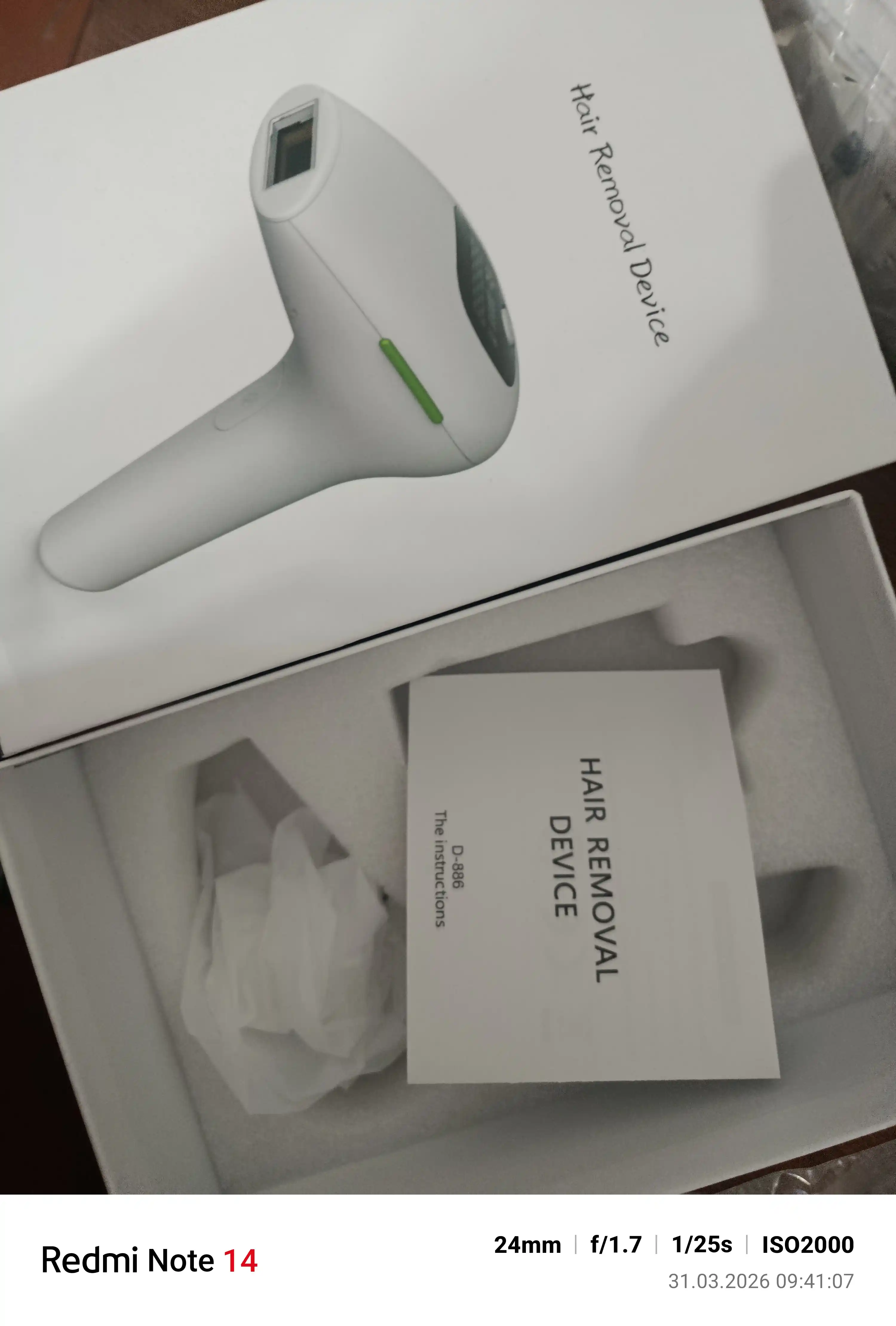 IPL lazer epilator, oqartiruvchi – 8 daraja quvvat, uy sharoitida epilatsiya apparati
