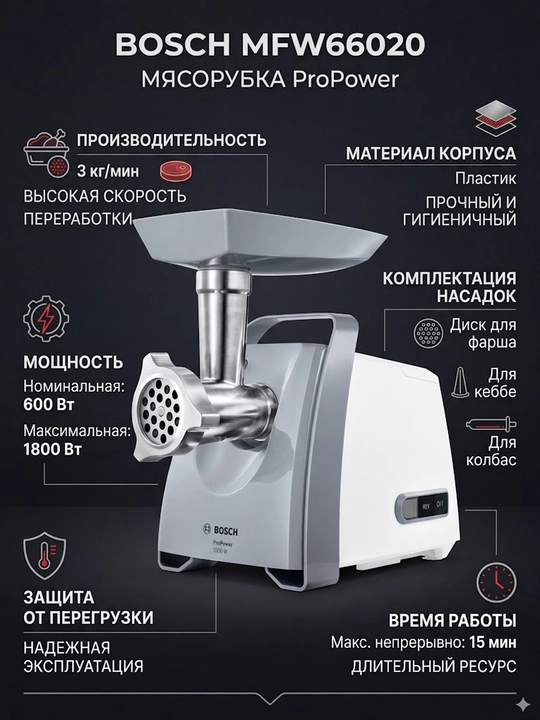 Мясорубка Bosch MFW66020 - 