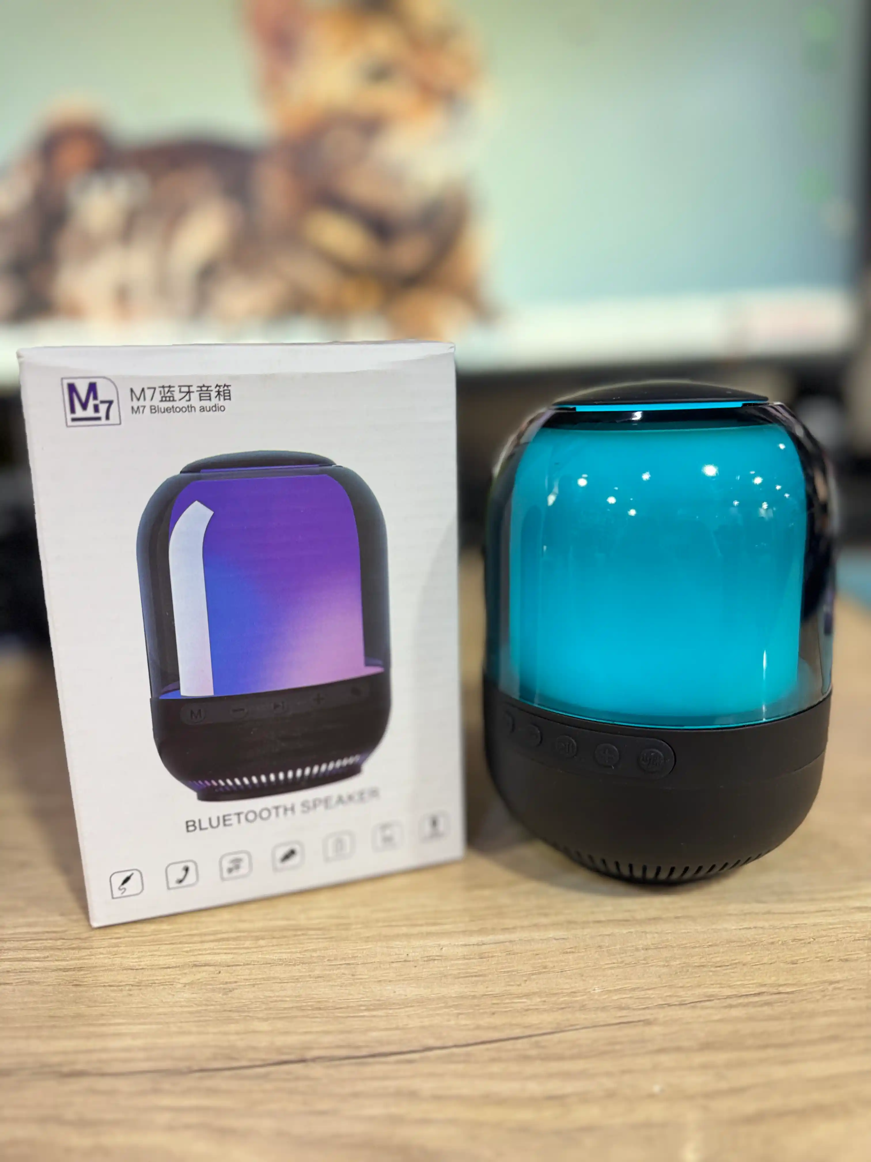Bluetooth колонка с RGB подсветкой, беспроводная, мини акустика, музыкальный ночник