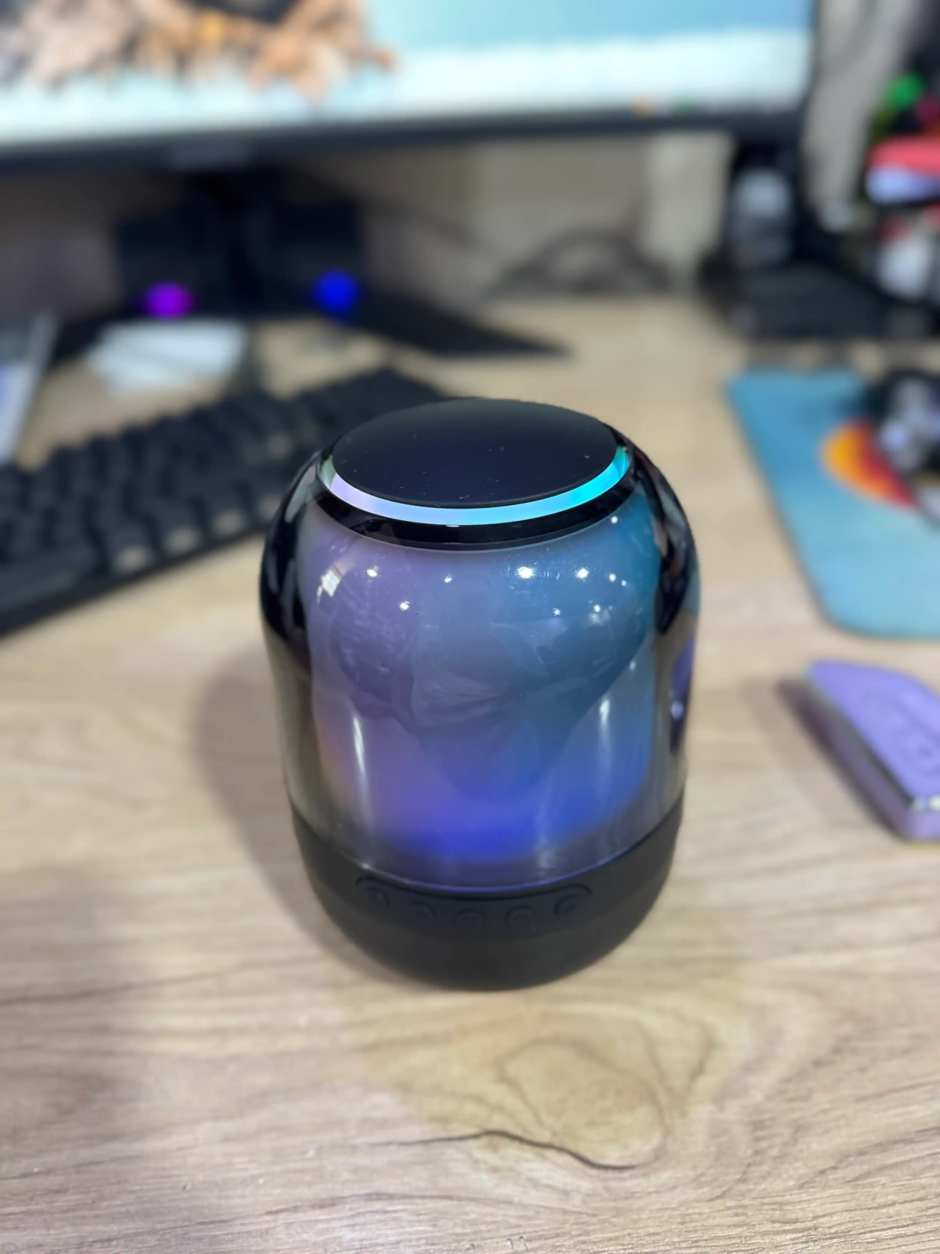 Bluetooth колонка с RGB подсветкой, беспроводная, мини акустика, музыкальный ночник