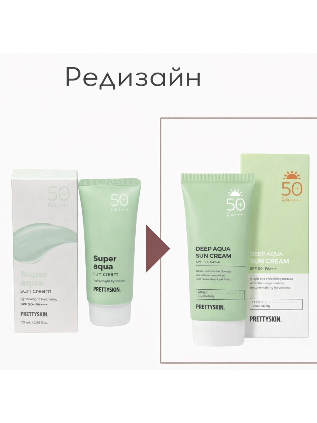 Quyoshdan himoyalovchi kremi Pretty Skin SPF50+ PA++++, 70 ml