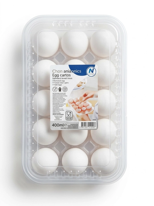 15 dona tuxum uchun qulay plastik organizer, mustahkam va ixcham dizaynli
