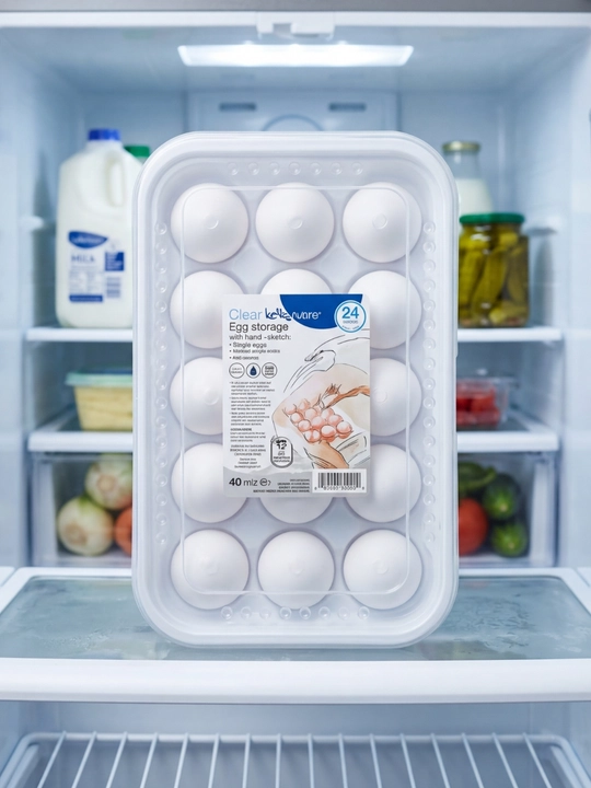 15 dona tuxum uchun qulay plastik organizer, mustahkam va ixcham dizaynli