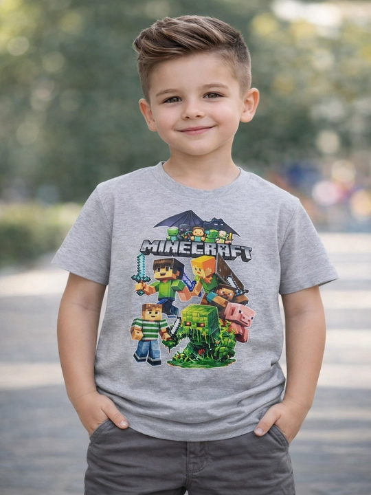 Futbolka o'g'il va qiz bolalar uchun, bosmali, minecraft, brawl stars - 