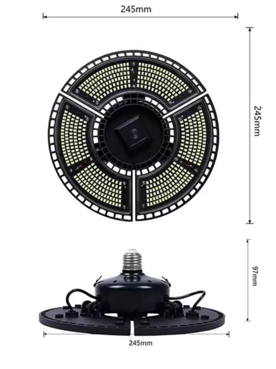 Фитолампа полного спектра, Поворотная, Цоколь E27, 504 LED, 100Вт, SMD 2835, Warm white 