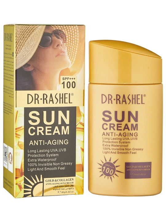 Dr. Rashel SPF100 kollagenli qarishga qarshi quyoshdan himoyalovchi krem, 80 ml